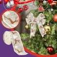 Interior Decoration Christmas Ribbon Wired Edge Decorations 6.5CM Linen