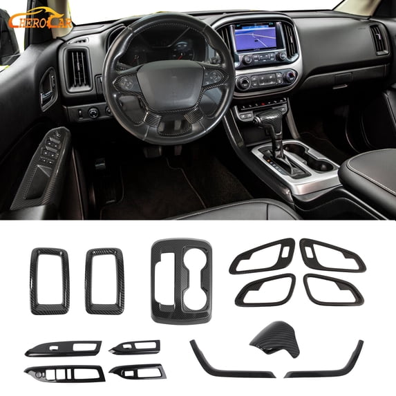 Interior Decoration Cover Trim Kit For Chevy Colorado /GMC-CANYON 14-22 Carbon