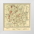 thumbnail image 1 of Interior Dept 26x26 White Modern Wood Framed Museum Art Print Titled - Yellowstone National Park - US Interior 1881, 1 of 4