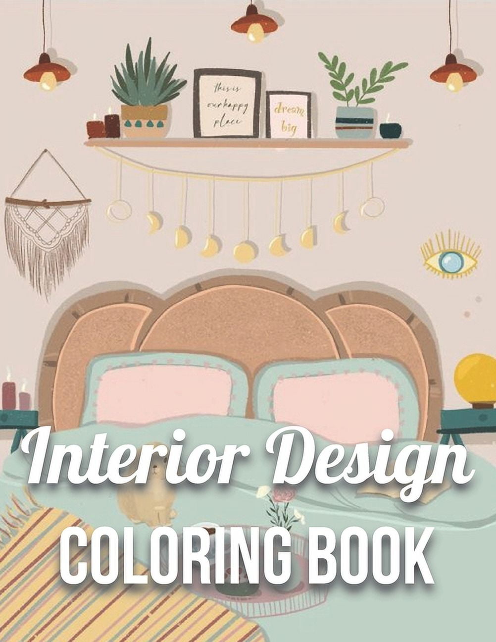 Interior Design Coloring Book An Adult Coloring Book with