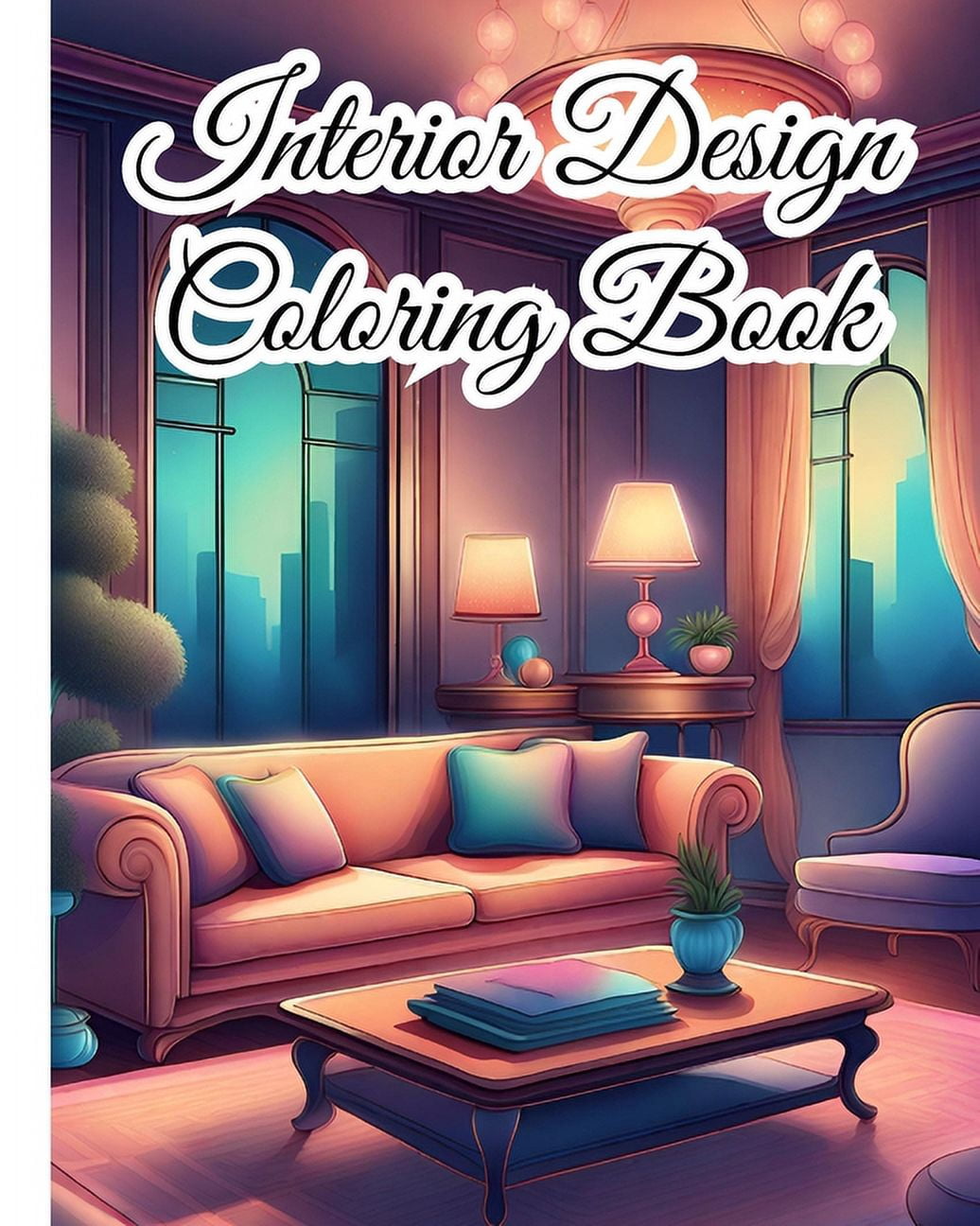 Interior Design Coloring Book For Adults: Unleash Your Creativity with ...