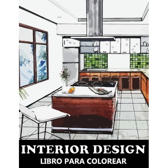 Interior Design Libro para Colorear: Dibujos de muebles para el hogar para colorear - Idea de regalo de Navidad para Adultos (Paperback)