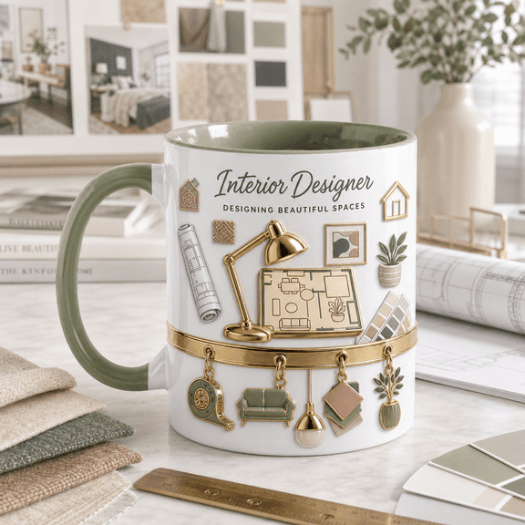 Interior Designer Ceramic Mug Beautiful Spaces Decor Pro Gift 11 oz 15 oz