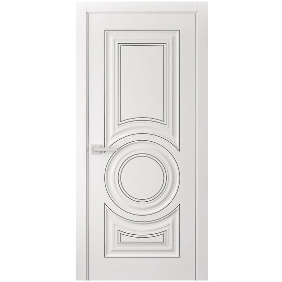 Interior Door 32 x 96 inches | CLASSIC 5589 White Enamel | Single Regular Panel Frame Handle | Bathroom Bedroom Doors