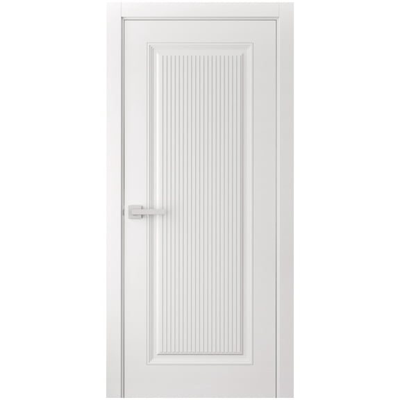Interior Door 36 x 80 inches | CLASSIC 8889 White Enamel | Single Regular Panel Frame Handle | Bathroom Bedroom Doors