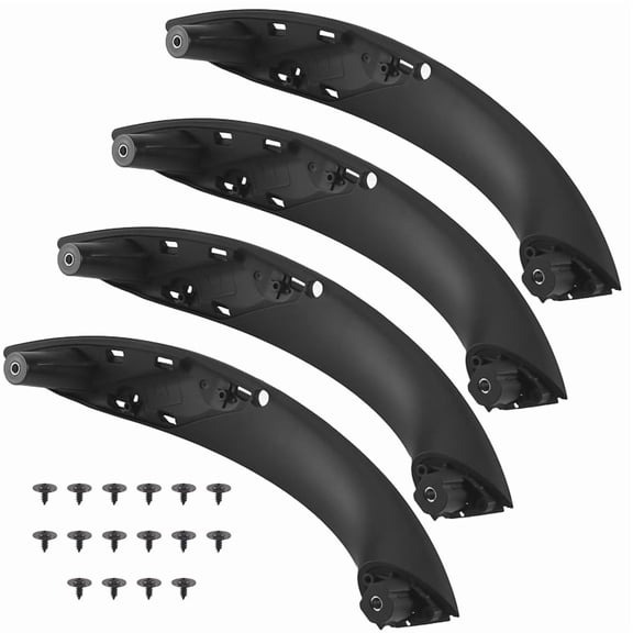 Interior Door Armrest Set for 3 Series F30 F31 2011-2019, 4-Piece Black ABS Trim, Direct Fit, No Drilling -