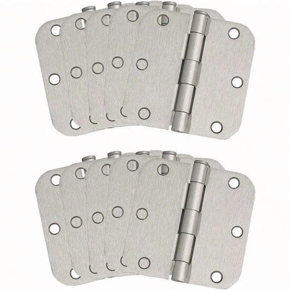 Interior Door Frame Hinges Water Resistant PreLubricated For Left or RightHanded Doors Steel Construction Easy Install Satin Nickel 3Pack 3.5 in. L x 3.5 in. W 181412