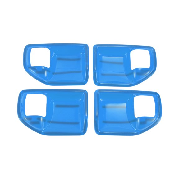 Interior Door Handle Bowl Cover Trim for Jeep Wrangler JK 4DR 2011-2017 Inner Door Handle Decoration Frame Trim Light Blue ABS 4 Pcs