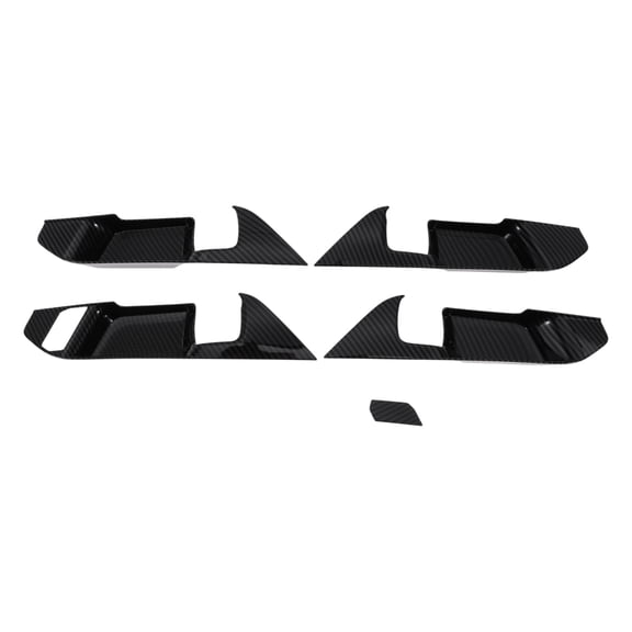 Interior Door Handle Bowl Cover Trim for Toyota RAV4 2019-2024 Carbon Fiber Black ABS 1 Set