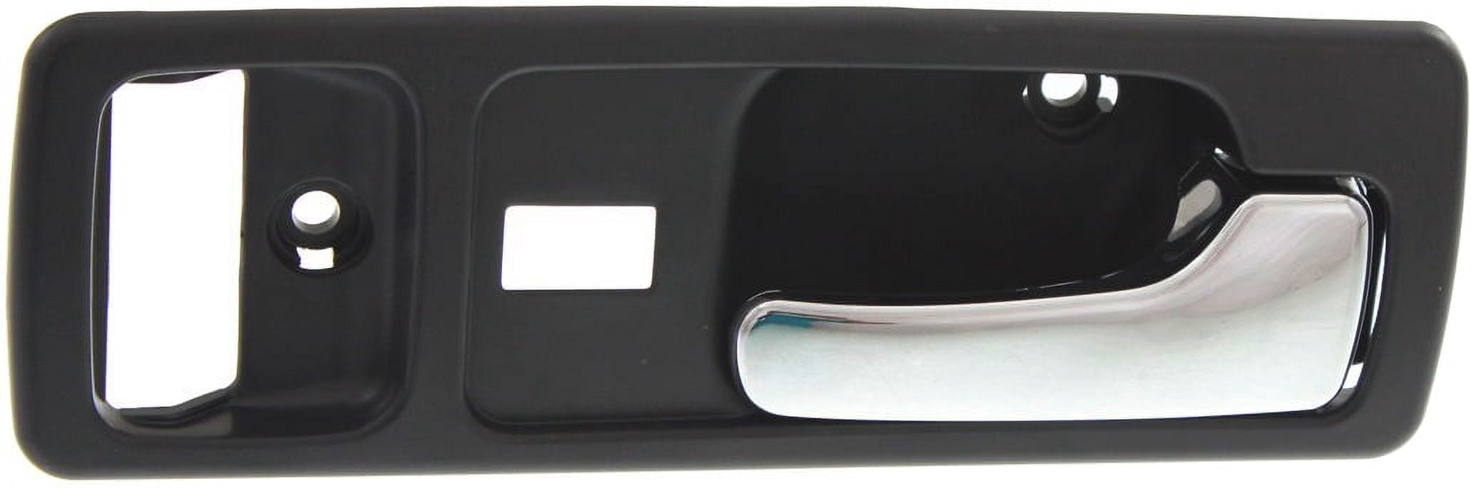 Interior Door Handle Compatible with 1990-1993 Honda Accord Front, Right Passenger Black bezel with chrome lever