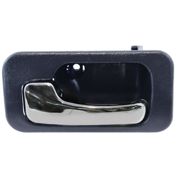 Interior Door Handle Compatible with 1990-1993 Honda Accord Rear, Left Driver Dark blue bezel with chrome lever