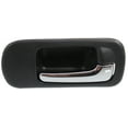 thumbnail image 1 of Interior Door Handle Compatible with 2001-2005 Honda Civic Front, Passenger Side Chrome Lever with Black Bezel, 1 of 3