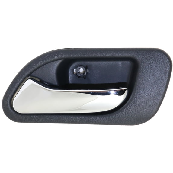 Interior Door Handle Compatible with 2001-2006 Acura MDX Rear, Driver Side Gray bezel with chrome lever