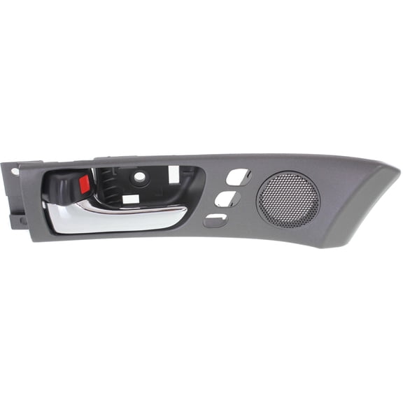 Interior Door Handle Compatible with 2002-2003 Lexus ES300 Front, Driver Side With Memory Adjust System Chrome Lever with Black Bezel