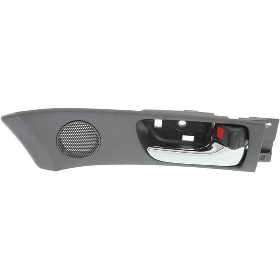 Interior Door Handle Compatible with 2002-2003 Lexus ES300 Front, Passenger Side Chrome Lever with Black Bezel