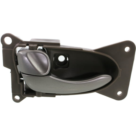 Interior Door Handle Compatible with 2002-2005 Nissan Altima Front or Rear, Driver Side Brown bezel with silver lever