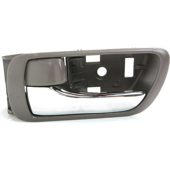 Interior Door Handle Compatible with 2002-2006 Toyota Camry Front or Rear, Driver Side Japan or USA Built Vehicle Brown bezel with chrome lever