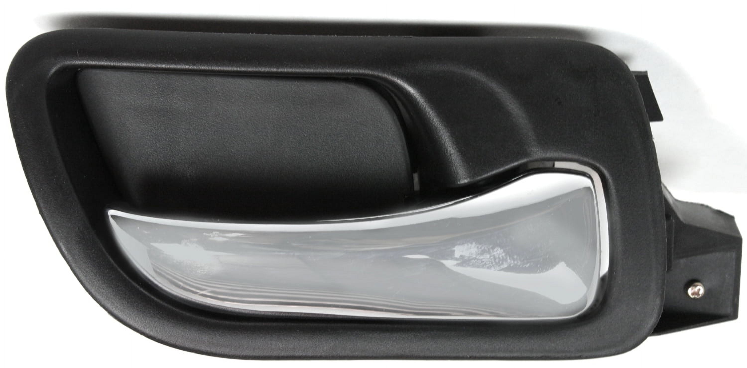 Interior Door Handle Compatible with 2003-2007 Honda Accord Front, Right Passenger Black bezel with chrome lever