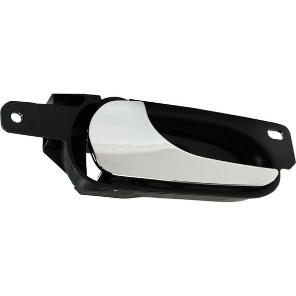 Interior Door Handle Compatible with 2006-2011 Buick Lucerne Front or Rear, Driver Side 4-Door, Sedan Chrome Lever with Black Bezel