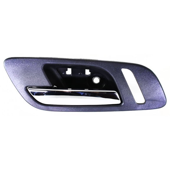 Interior Door Handle Compatible with 2007-2013 Chevrolet Silverado 1500 Front, Driver Side Chrome Lever with Black Bezel