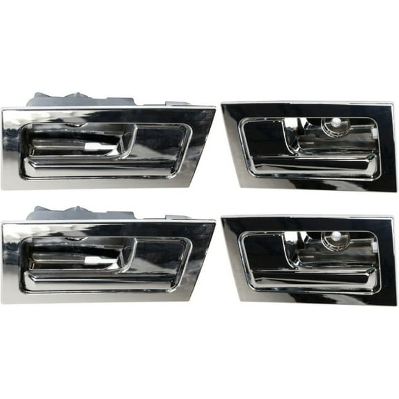 Interior Door Handle For 2009-2014 Ford F-150 Set of 4 Chrome Front and Rear