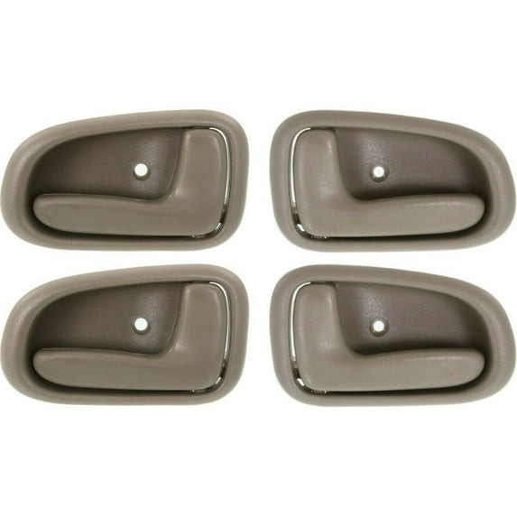 Interior Door Handle For Toyota 1993-1997 Corolla Front LH and RH Set of 4 Beige
