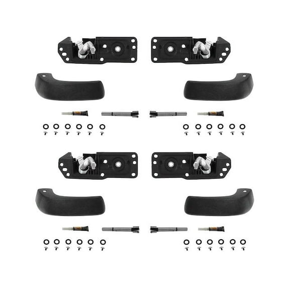 Interior Door Handle Set 4 Piece - Compatible with 2007 - 2014 GMC Sierra 2500 HD 2008 2009 2010 2011 2012 2013