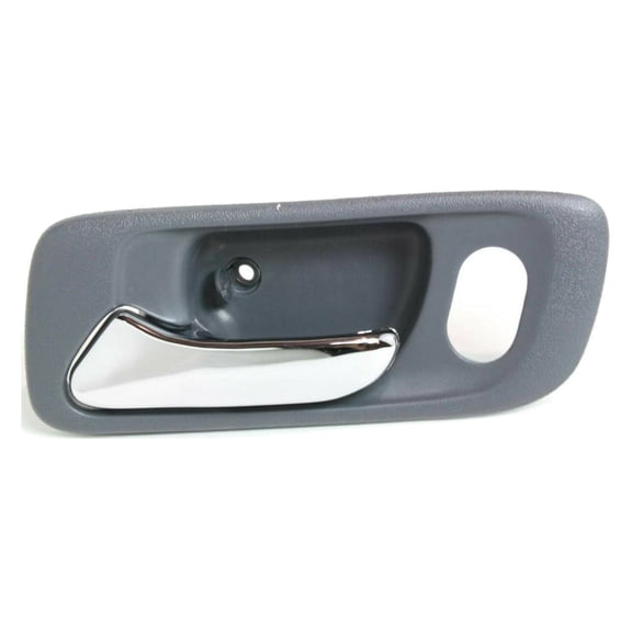 Interior Door Handle with Lever and Keyhole - Front Passenger Side Left - Gray
