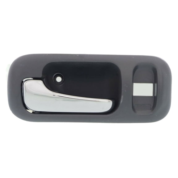 Interior Door Handle with Lock Mechanism - Gray Bezel Chrome Lever Design