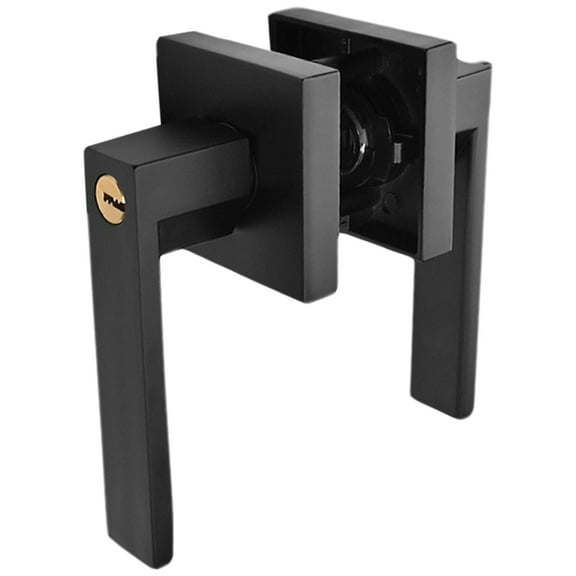 Interior Door Lock Outdoor Gate Bathroom Black Knobs Entry Matte Privacy Exterior Doors Heavy Aluminum Alloy
