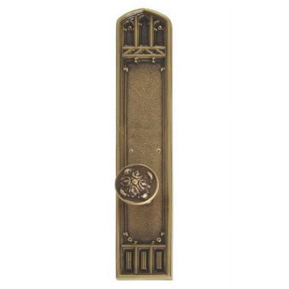 Interior Door Plate Passage Set 2.75 in. Backset - Highlighted Brass