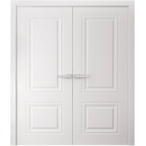 Interior Double Doors 36 x 80 inches | SELECT 2779 White | Wood Interior Solid Panel Frame | Closet Bedroom Doors