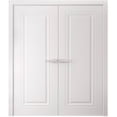 thumbnail image 1 of Interior Double Doors 60 x 96 inches | SELECT 1119 White | Wood Interior Solid Panel Frame | Closet Bedroom Doors, 1 of 5