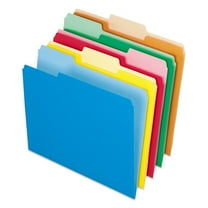 Pendaflex 4210 1/3 ASST 1/3 Cut Tab Interior File Folders - Assorted, Letter Size (100/Box)