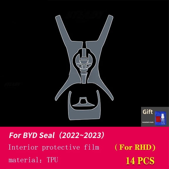 Interior Film for BYD Seal 2022-2023 Car Piano Board Protection TPU Transparent Self-adhesive Paint Film Anti Scratch Refit PPF.