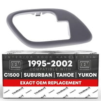 Interior Front Driver Door Handle Bezel - Compatible with 1995-1999 Chevrolet GMC C1500 & K1500 Suburban, C2500 & K2500 Suburban, 95-00 C3500 & K3500, 95-02 C3500HD, C5500, Gray - OEM 15708079, 81922