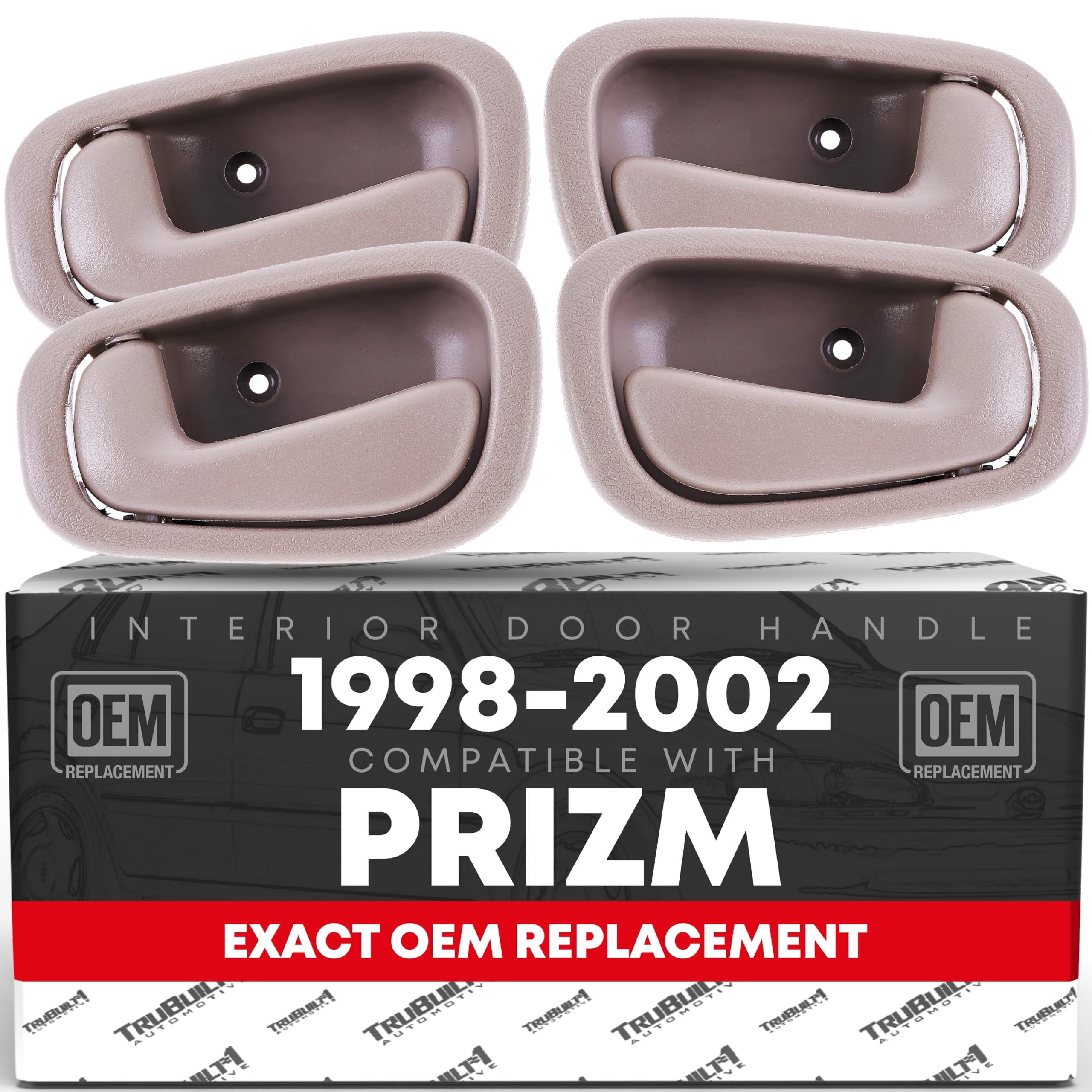 Interior Front/Rear Driver & Passenger Door Handle 4-Piece Set ...