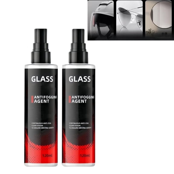 Interior Glass Anti-Fog Spray for Car & Home, 120ml Anti Fog Spray for Windshield Mirror Interior Exterior Window Bathroom Home Glass,Car Glass Defogger Cleaning Spray