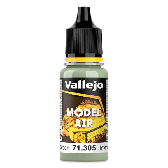 Vallejo Model Air Acrylic Paint - Interior Grey Green, 18 ml