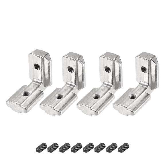 Interior Joint Bracket, Inside Corner Connector 4040 Series w Screws for Aluminum Extrusion Profile, 4 Pcs