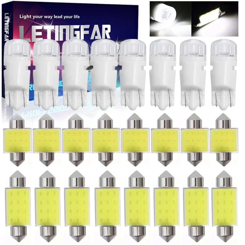 NTNEV 24-Piece Blue LED Interior Car Light Kit - T10 & 31mm/42mm Bulbs For Dome, Map, License Plate Lights - View #4