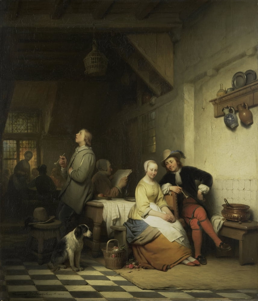 Interior Of An Inn Canvas Art - (24 x 36)