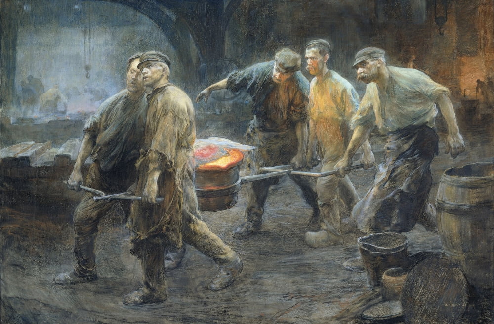 Interior Of An Iron Foundry Canvas Art - (24 x 18)