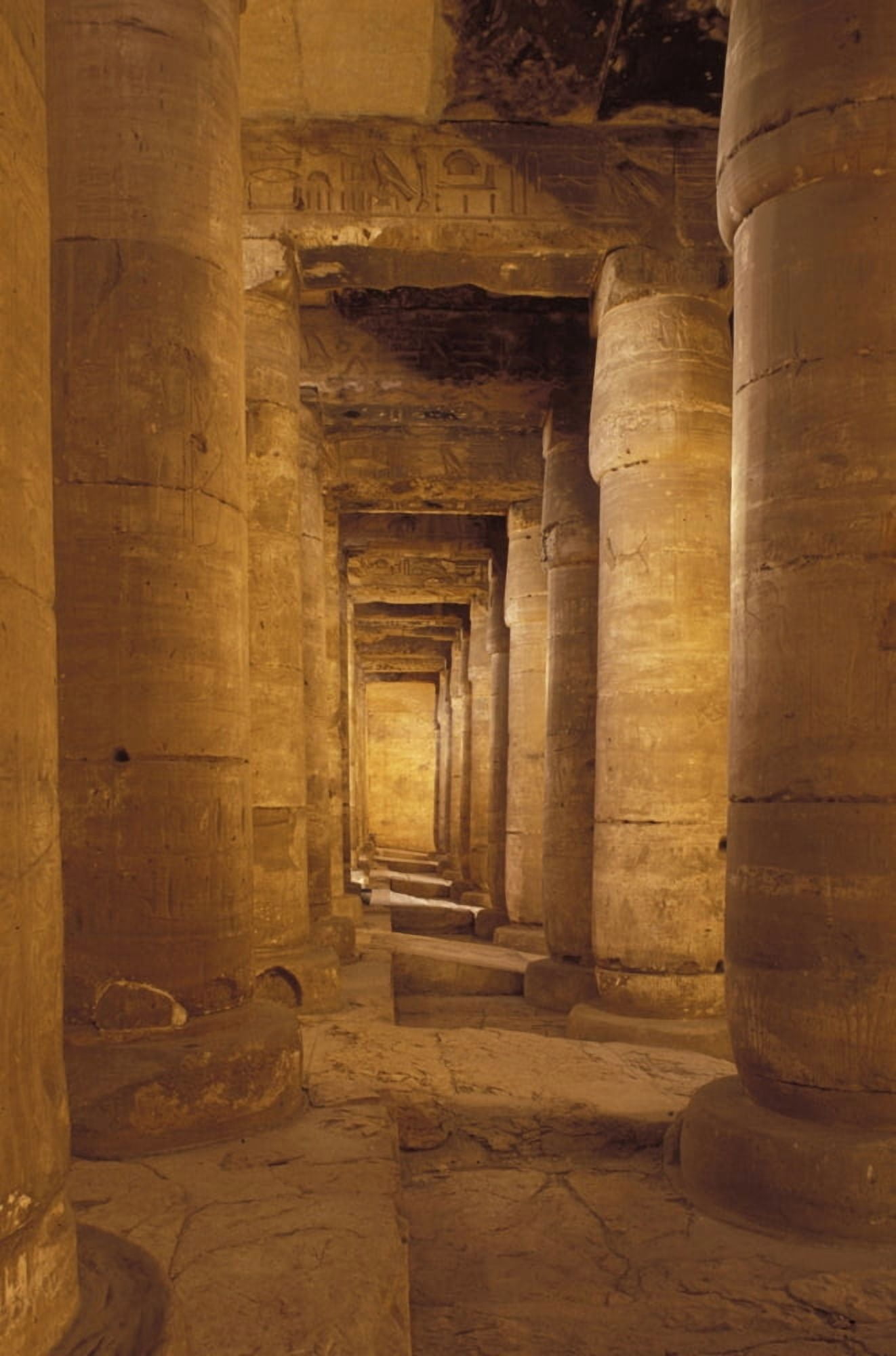 Interior Of Mortuary Temple Of Seti I Canvas Art - James Morris Design Pics (12 x 19)