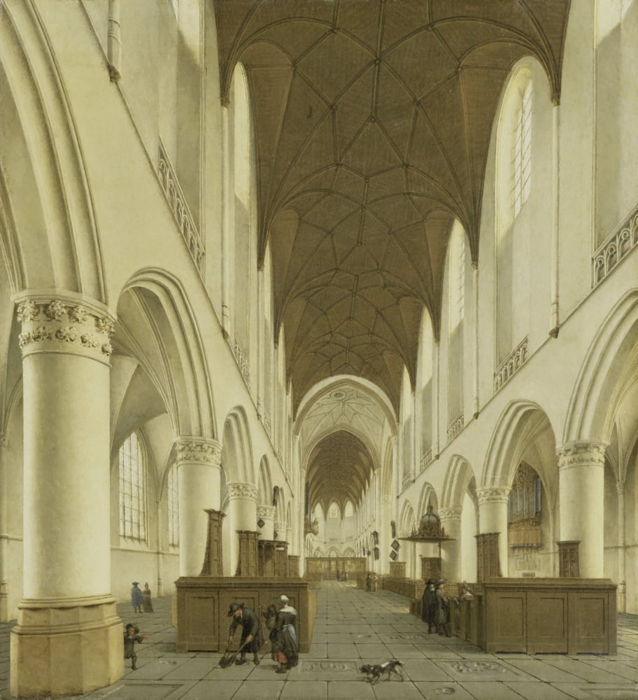 Interior Of St BavoS Church Canvas Art - (24 x 36)