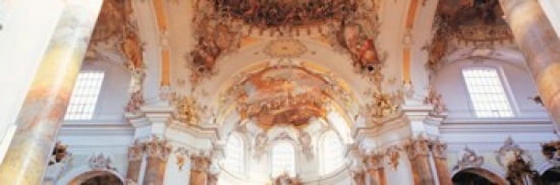 Interior Ottobeuren Cathederal Germany Canvas Art - Panoramic Images (36 x 12)