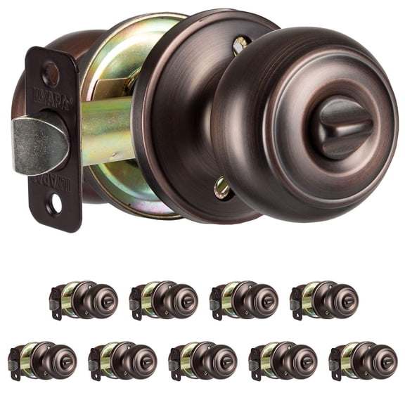 Interior Privacy Door knob - Keyless Oil Rubbed Bronze (10 Pack)