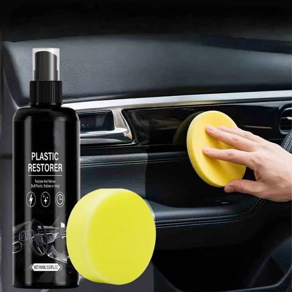 Interior Restorer Kit For Car Headliner And Fabric Surfaces, Stain Removal And Refinishing Care For Aging Interior, Complete Set With Sponge Pad