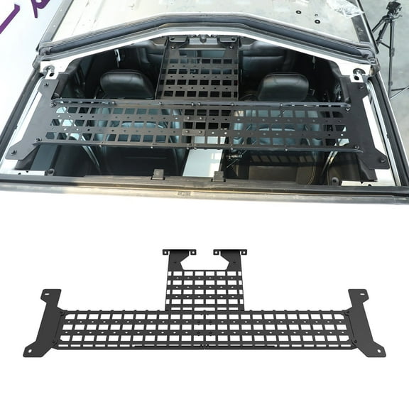 Interior Roof Rack Molle Panel for 2018-Now Jeep Wrangler JL- Accommodates most off-road tools,camping gear,gas tanks,fishing equipment or shovels