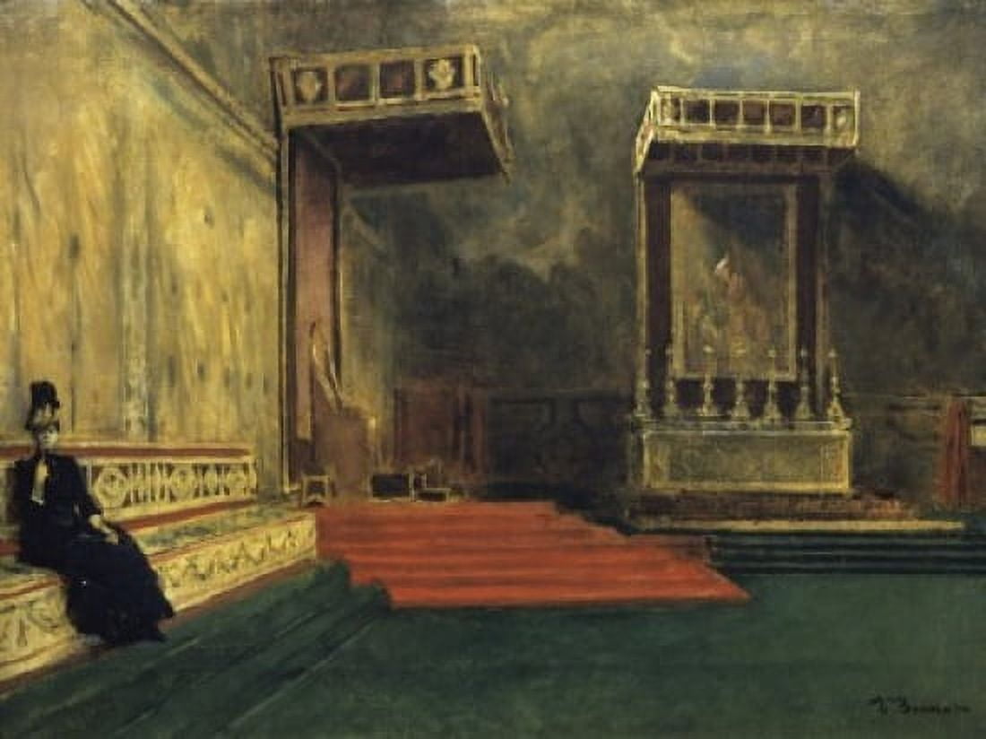 Interior of the Sistine Chapel (Interieur de la Chapelle Sistine) Leon Joseph Florentin Bonnat (1834-1922French) Musee du Louvre Paris Canvas Art - Lon Joseph Florentin Bonnat (18 x 24)